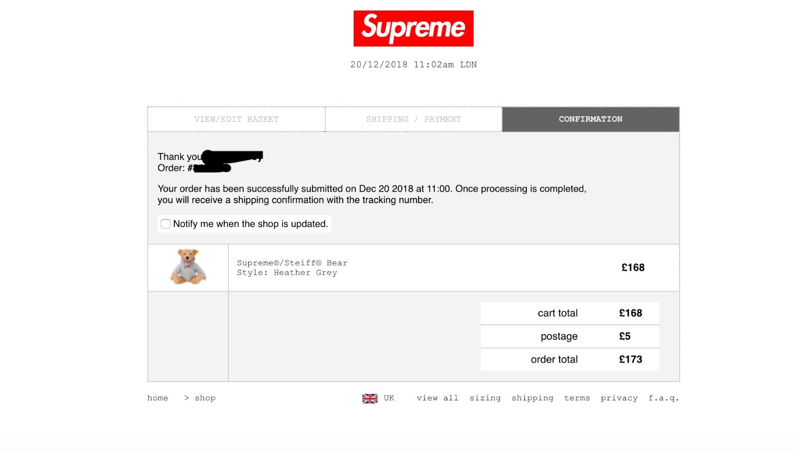 steiff x supreme